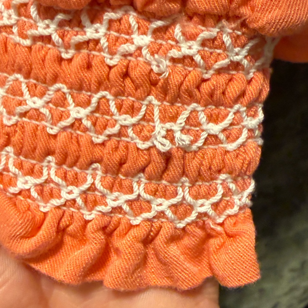 Umgee Orange Blouse with Embroidered Details - Picture 8 of 14